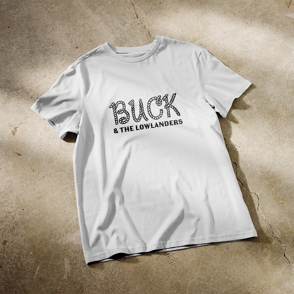BUCK ROPE LOGO TEE - WHITE - £25